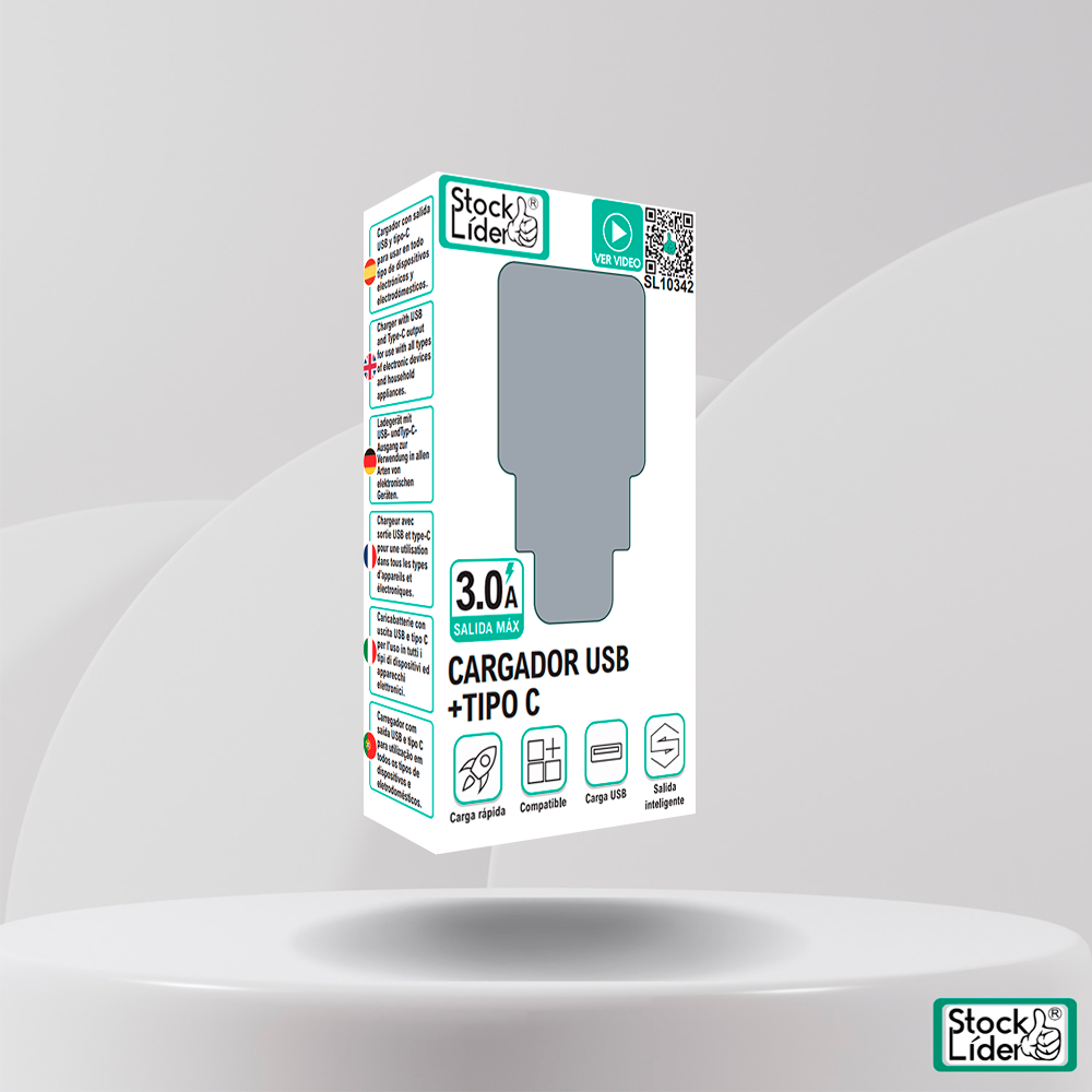 Cargador USB + Tipo C