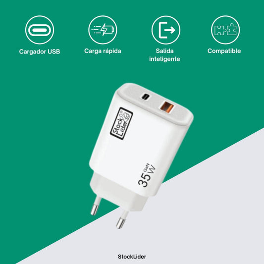 Cargador USB + Tipo C