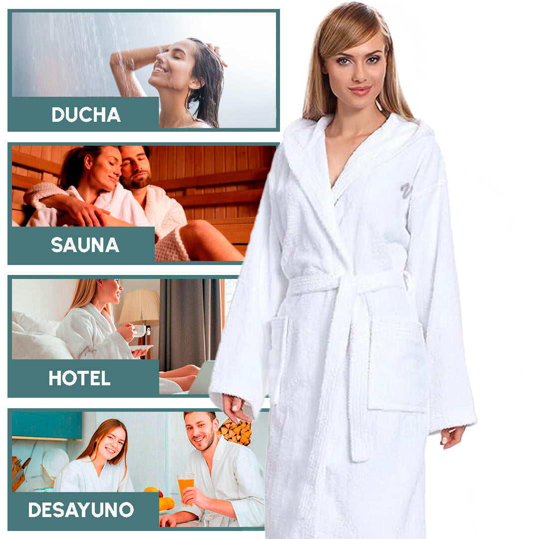 Albornoz femenino extra suave y de alta absorción